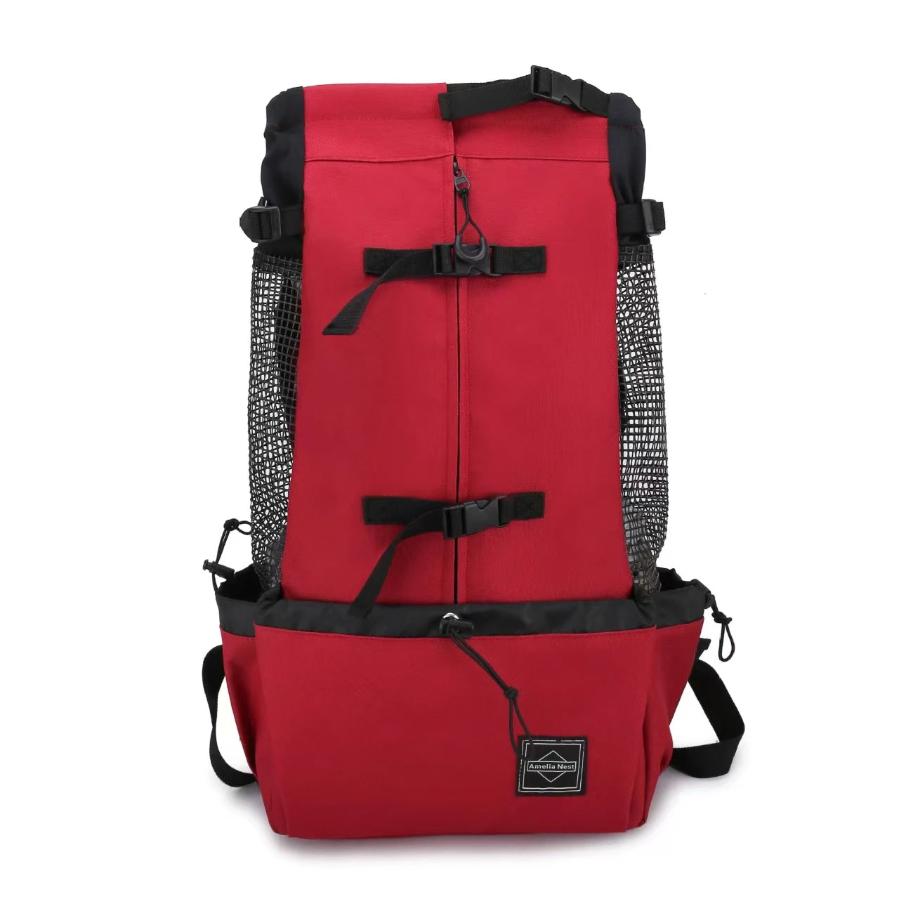 Durable Adjustable Nylon Pet Carrier Backpack for Medium Dogs