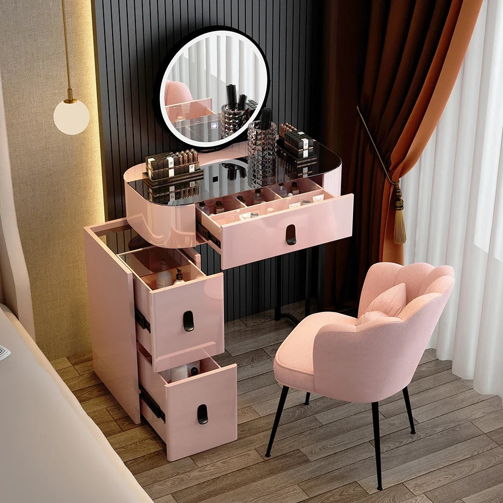 Modern Wooden Makeup Dressing Table for Girls Storage