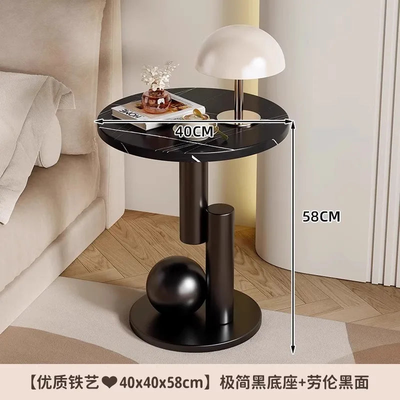 Minimalist Modern Round Coffee Table in Metal by LIUSHADUOLA