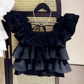 Girls Casual Cotton Ruffled Sleeveless Summer Blouse