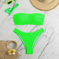 RUAON Women's Summer Bikini Set with Bandeau Neckline