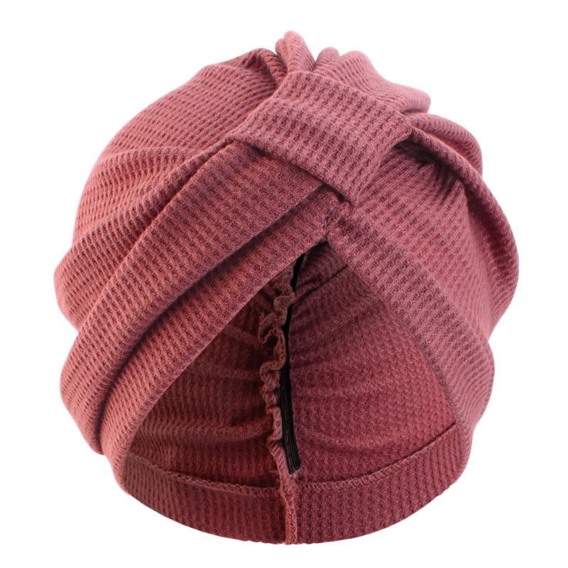 Breathable Cotton Women's Headscarf Hat for All Seasons