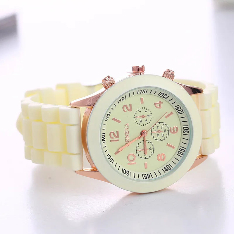 Luxury Silicone Strap Quartz Watch for Women by MALEY LifeStyle