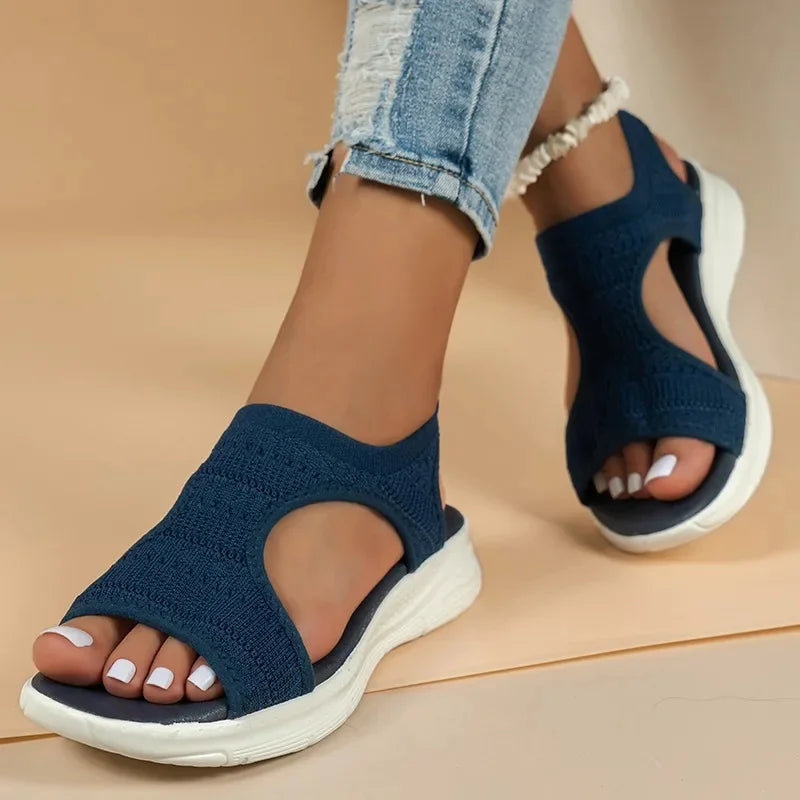 Women's Summer Casual Wedge Sandals with Air Mesh Design