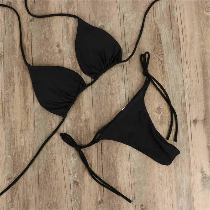 Women Sexy Bikini Set Push-up Padded Bra Two Piece Swimwear