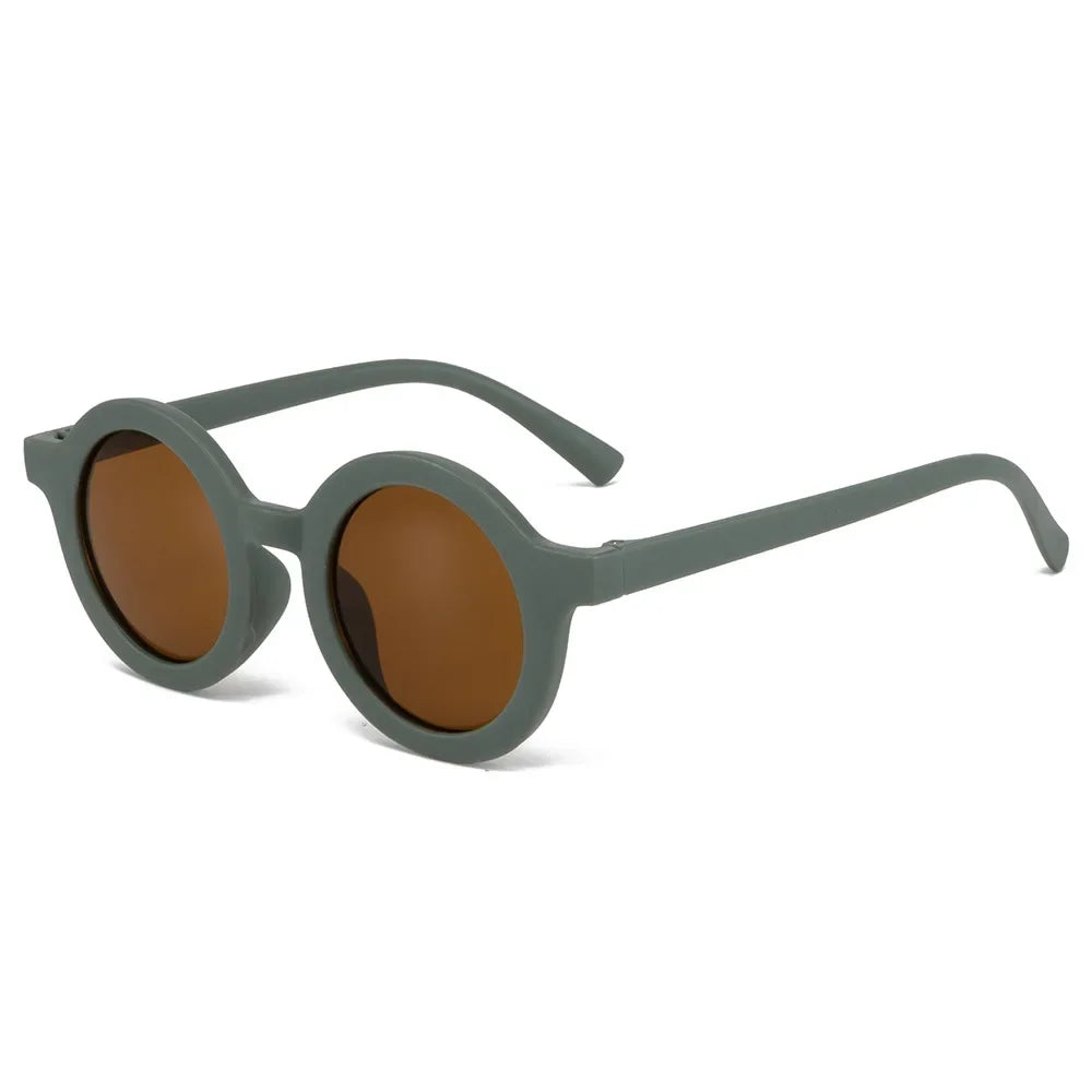 Round Frame Children's Sunglasses for Ages 1-7