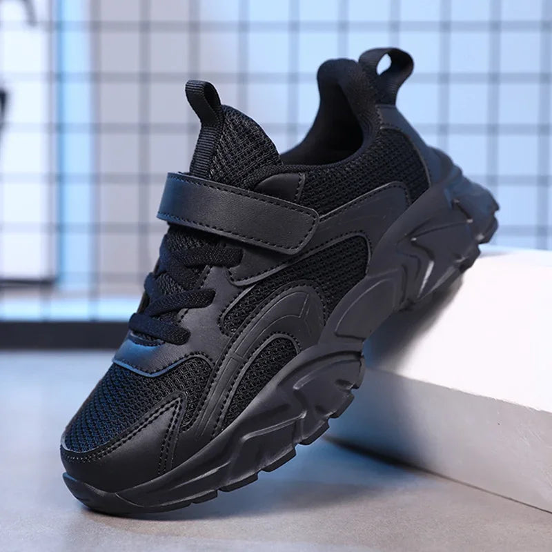 Comfortable Black and White Kids Sneakers for Boys 4 to 6 Years