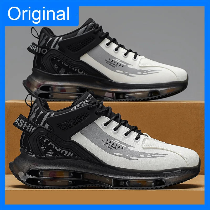 Men's Breathable Leather Sports Shoes for Outdoor Activities