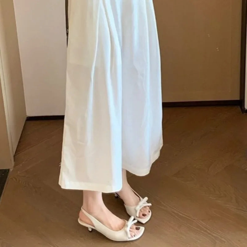 KLYH Elegant High Heeled Sandals for Women with Butterfly Knot