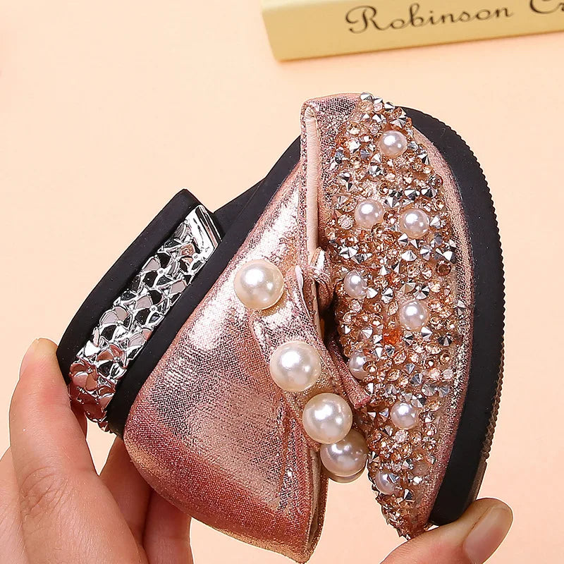 Girls Princess Sandals 2024 Summer Soft Sole PU Leather Shoes