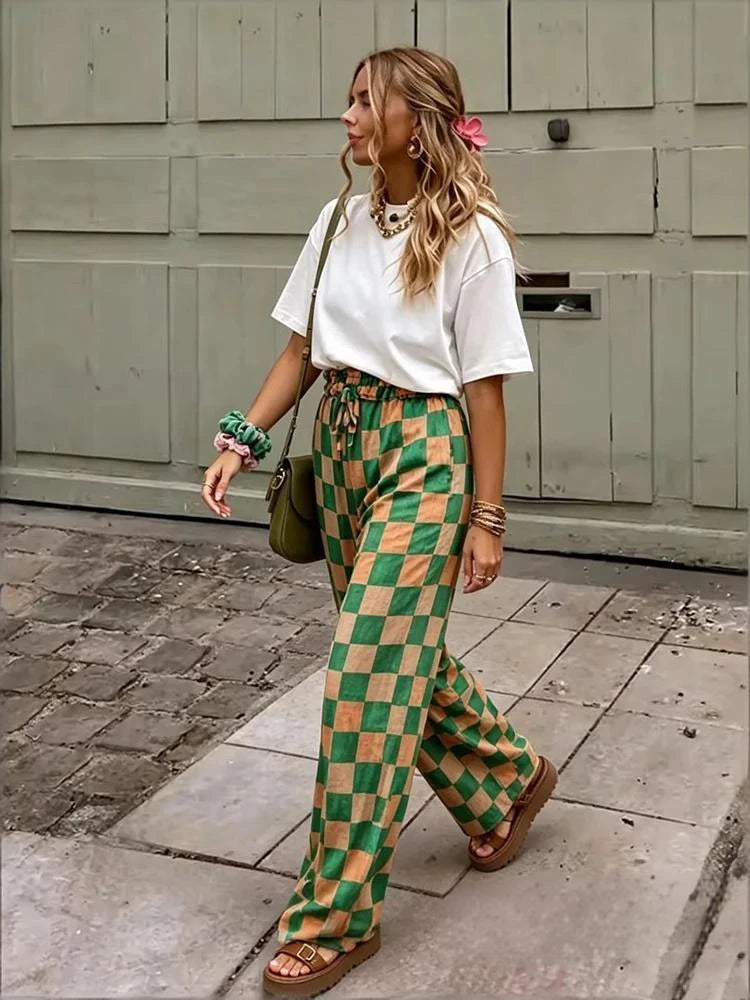 High-Rise Loose Casual Pants for Women by SNOW PINNACLE