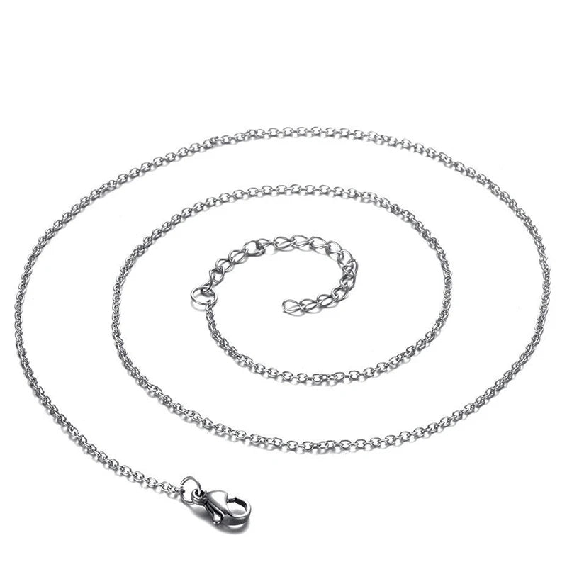 Chain Necklace for Men and Women Chain Necklaces White Yellow Rose Gold Color 40cm + 8cm extender Fashion Jewelry Accessories