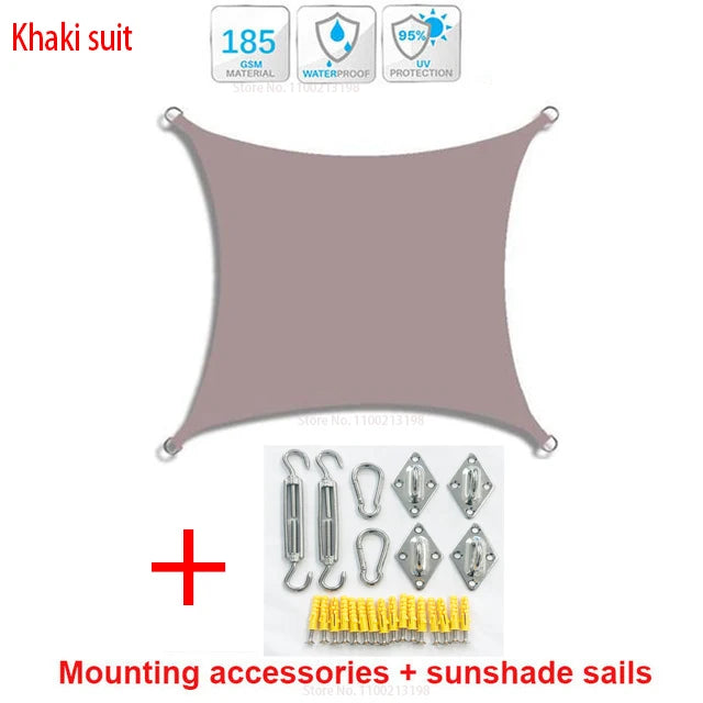 Waterproof Oxford Shade Sail for Outdoor Use, 5x4m