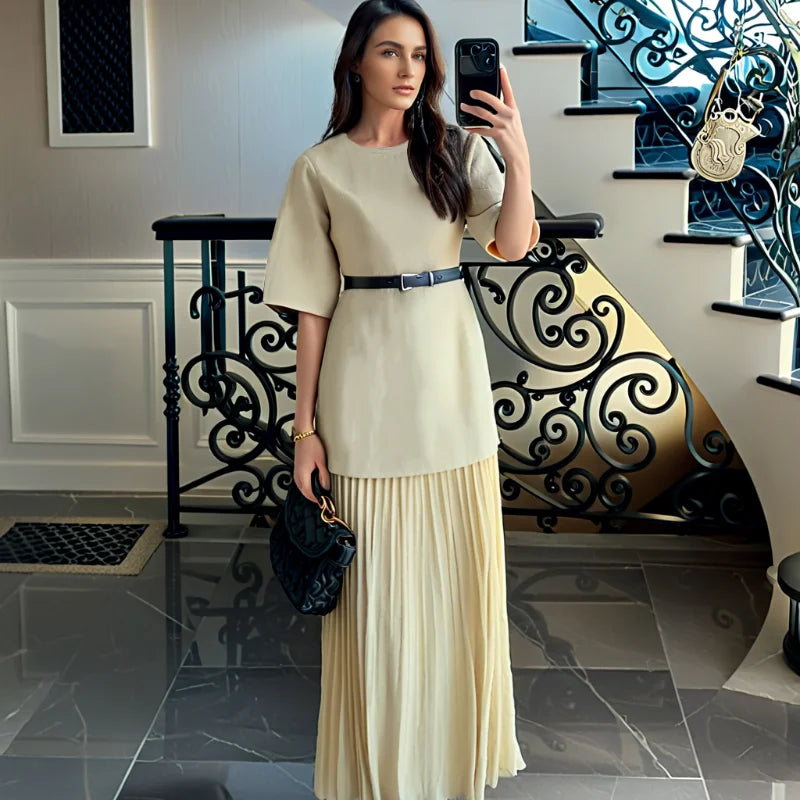 2025 Summer Knitted Patchwork Dress for Women