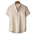 Men's Lightweight Cotton Linen T-Shirt for Summer Casual Wear