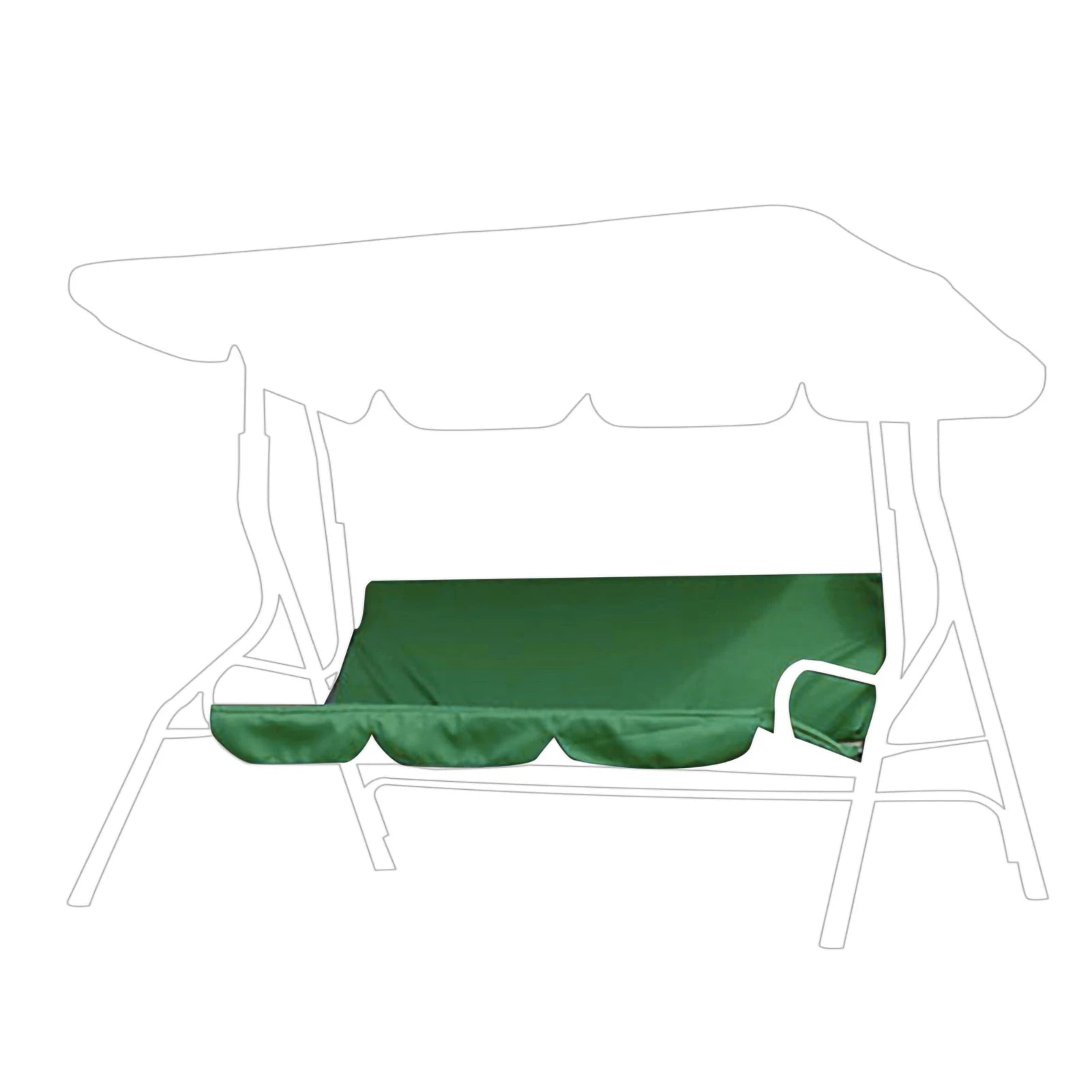 150 x 50 x 10 Outdoor Swing Cushion Cover for Three-Seat Hammock