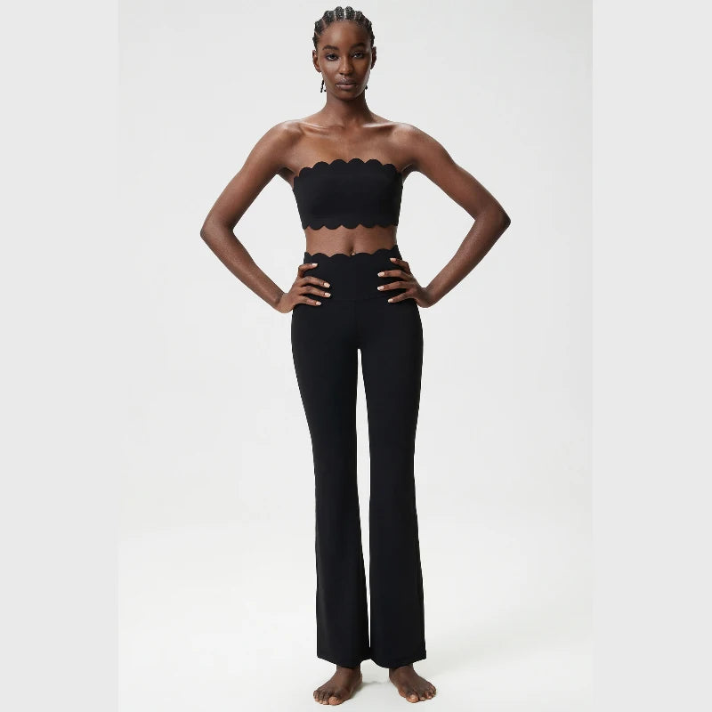 Comfortable Plus Size Women's Yoga Outfit Two-Piece Set