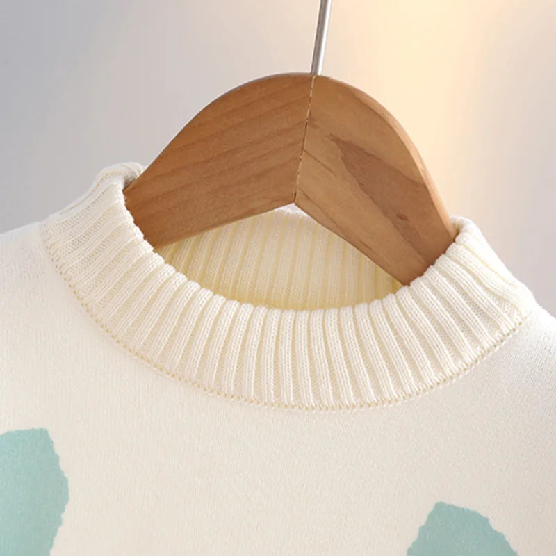 Girls' Knitted Sweater Cute Butterfly Design for Winter