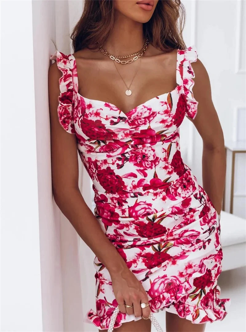 Floral V-Neck Sundress for Women by MALEY LifeStyle