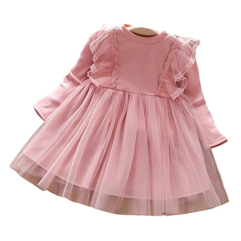 Girls Long Sleeve Tutu Dress for Autumn by YWHUANSEN