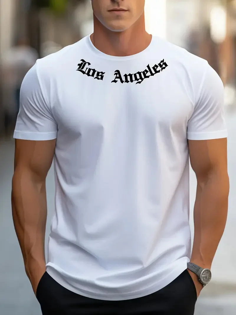 Men's Casual Short-Sleeved Graphic T-Shirt for Streetwear
