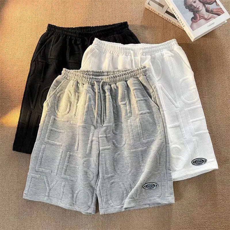 Men's Casual Polyester Shorts for Summer Running and Jogging