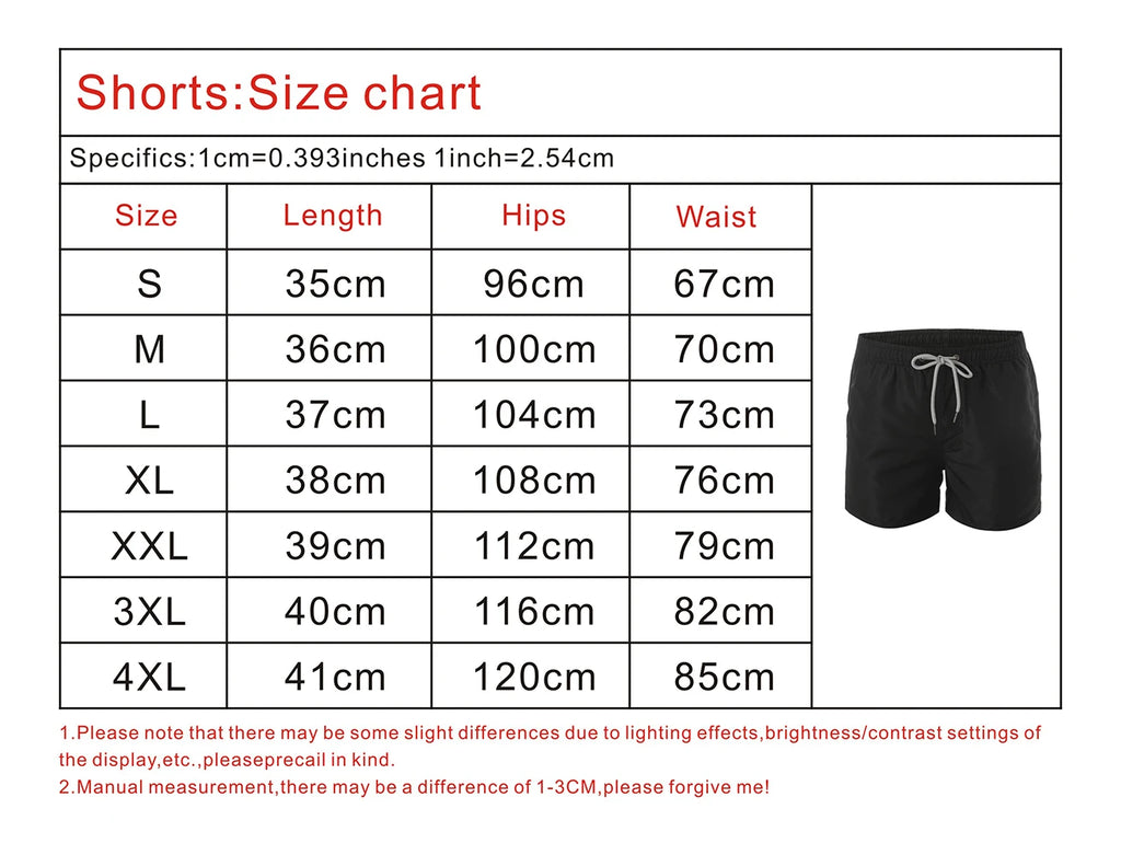 Men's Quick Drying Polyester Beach Shorts with Mesh Lining