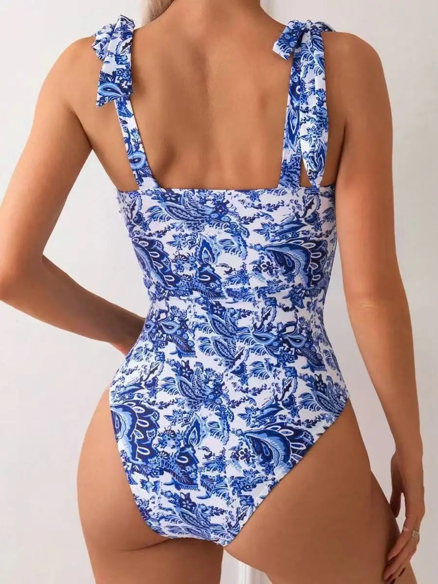 Women Sexy One-Piece Swimsuit with Adjustable Straps