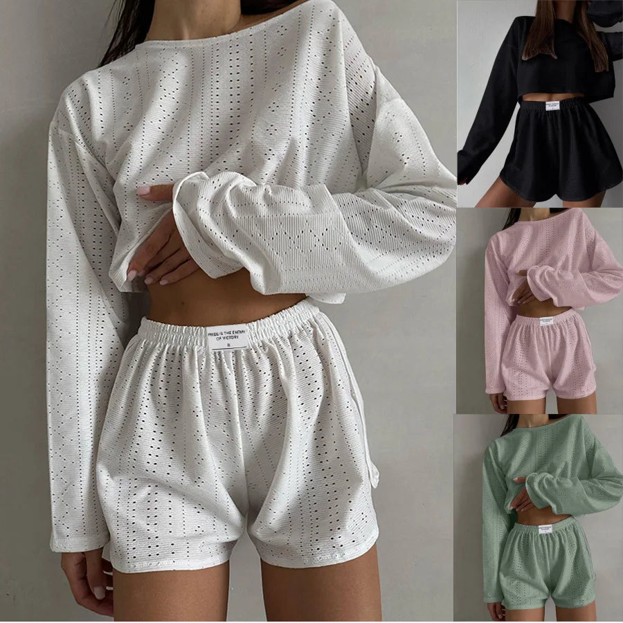 MALEY LifeStyle Spring Women's Pajama Set with Shorts