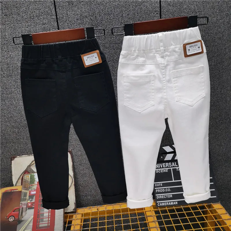 Boys and Girls Casual Pants in Solid Color for Ages 2-8