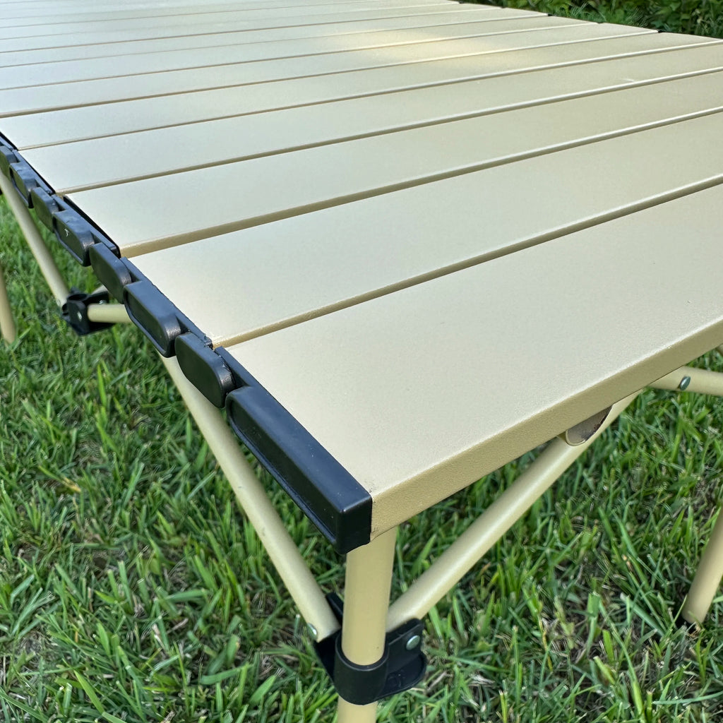Portable Carbon Steel Folding Table for Outdoor Dining 95cm