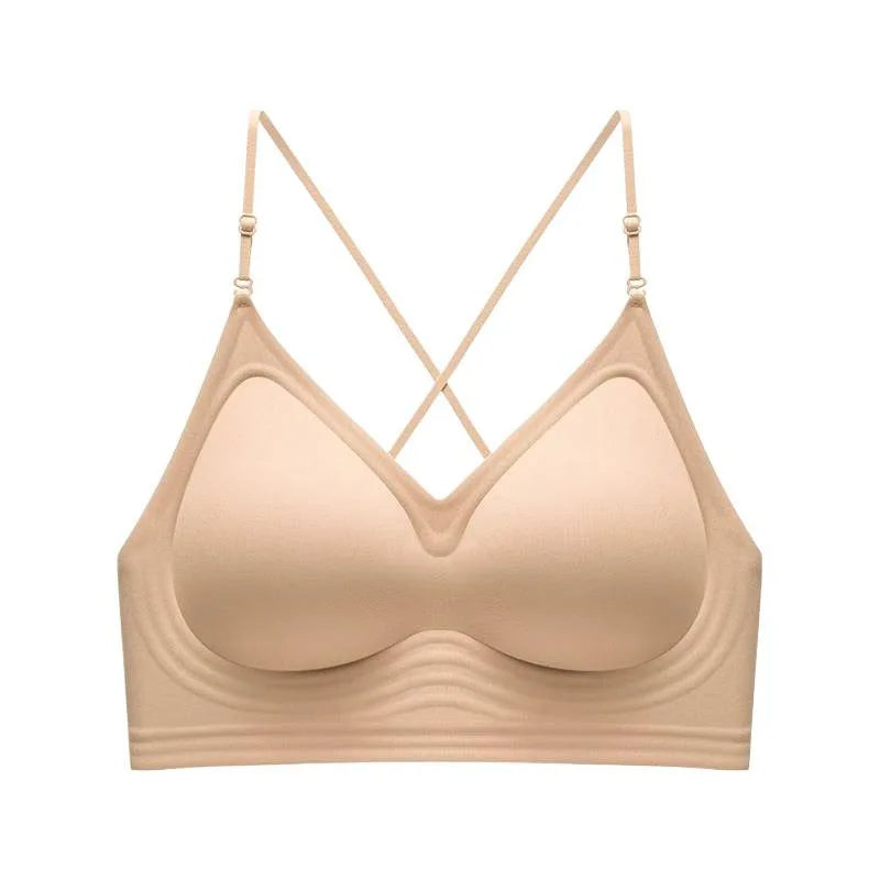 Seamless Backless Women's Bra with Thin Straps and Comfort