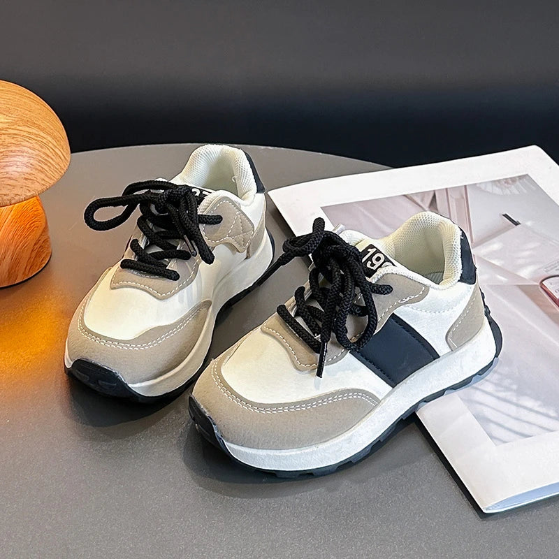 Soft Microfiber Casual Sneakers for Kids 4-6 Years