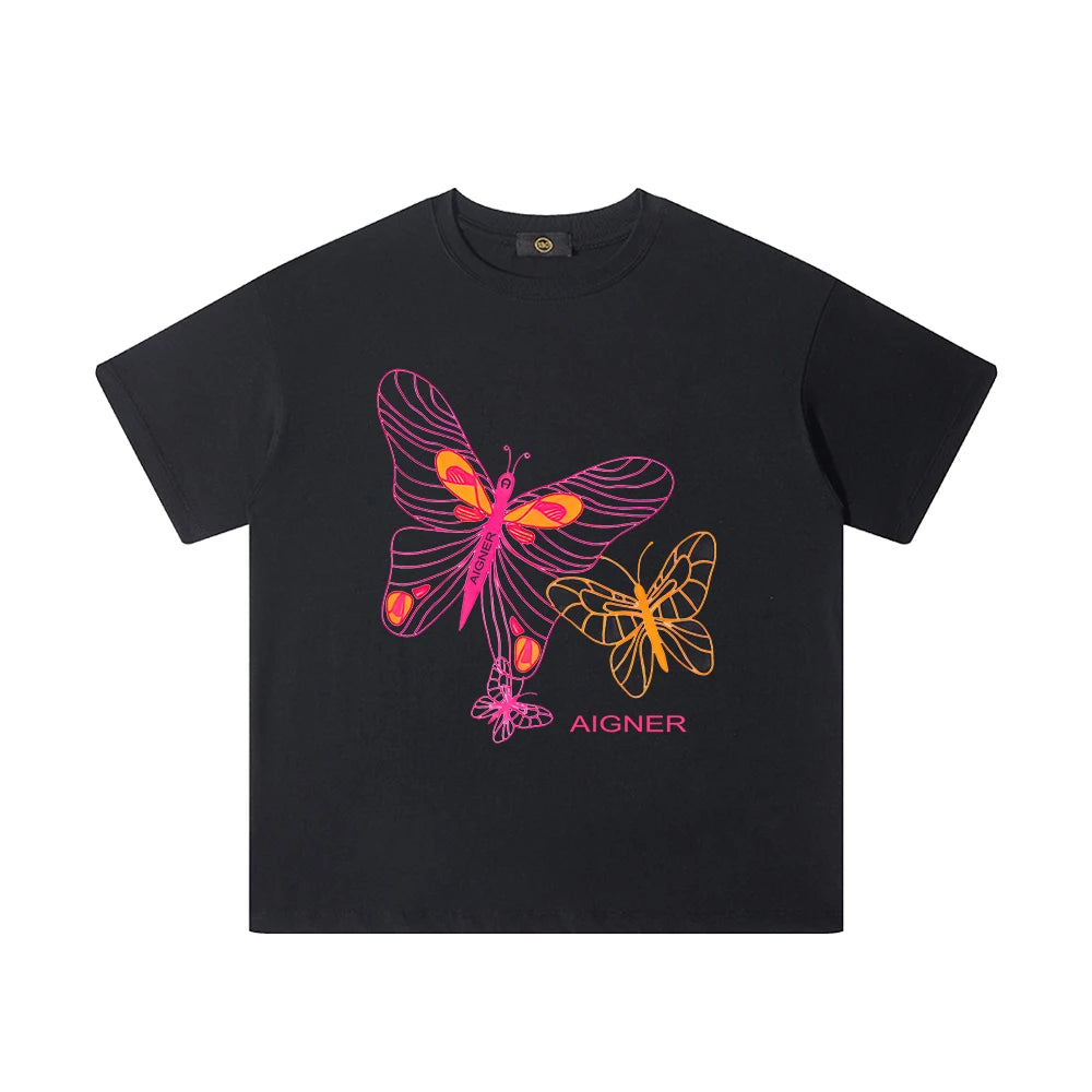 Girls' Cotton Summer T-Shirt with O-Neck Design