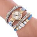 RUNERR Women's Leather Wrap Around Bracelet Watch Fashion