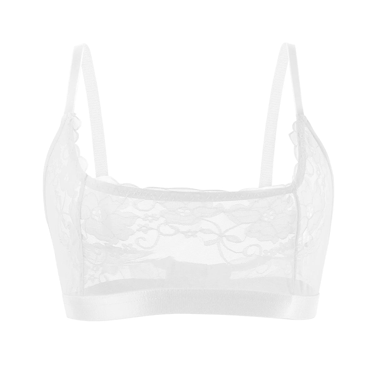 Elegant Floral Lace Wire-Free Bra for Women