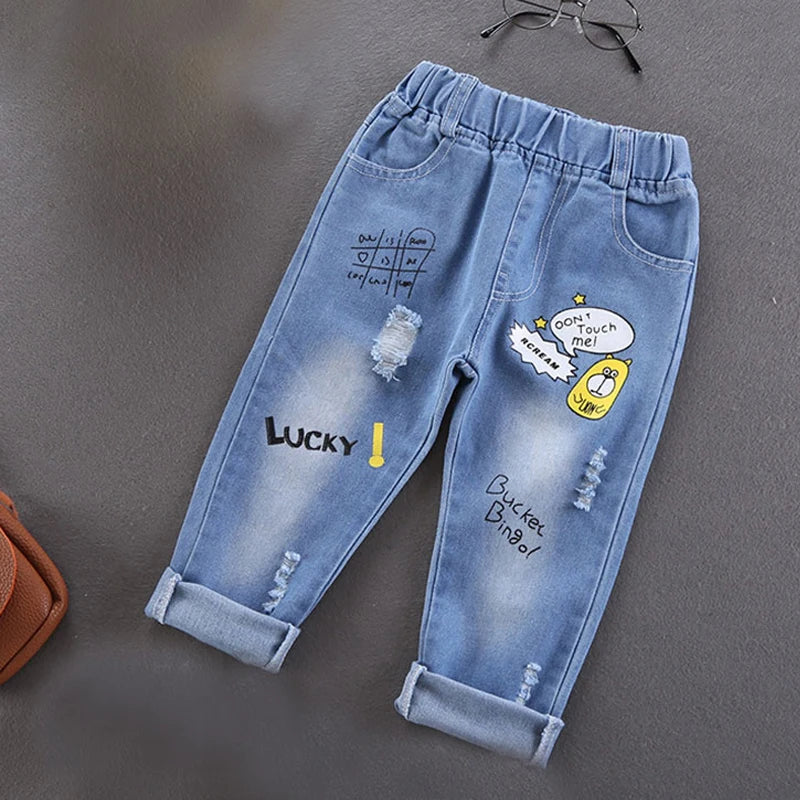 Boys Cotton Stretch Denim Jeans for Kids Casual Wear