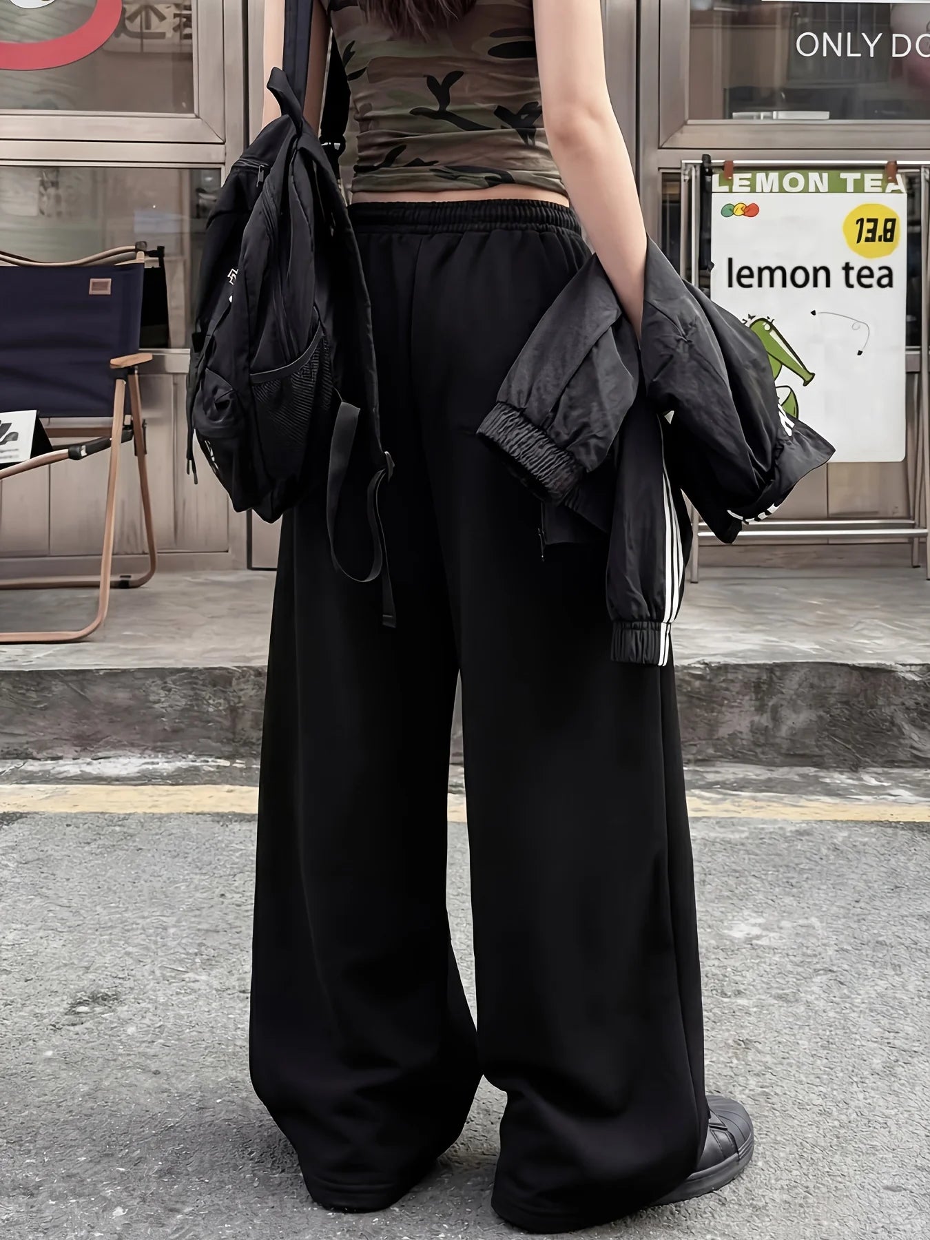 Casual Women's Fleece Sweatpants with Punk Patterns