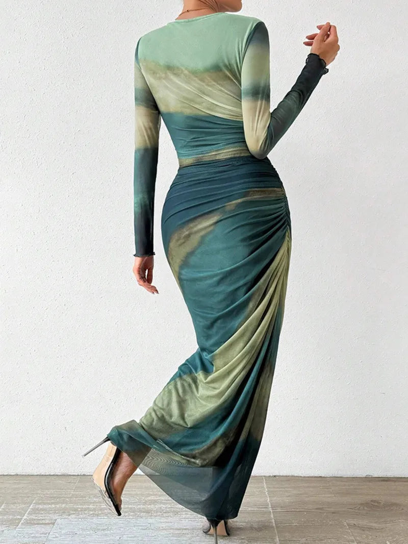 Women's Vintage Halter Maxi Dress in Polyester for Juniors