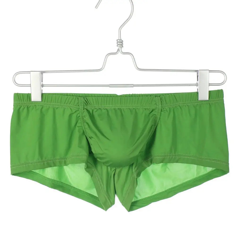 Men's Ice Silk Boxer Shorts with U Convex Pouch