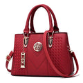 Embroidered PU Handbag for Women - Large Capacity Tote