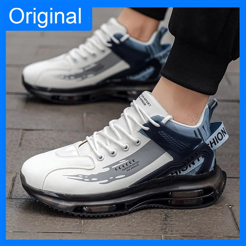 Men's Breathable Leather Sports Shoes for Outdoor Activities