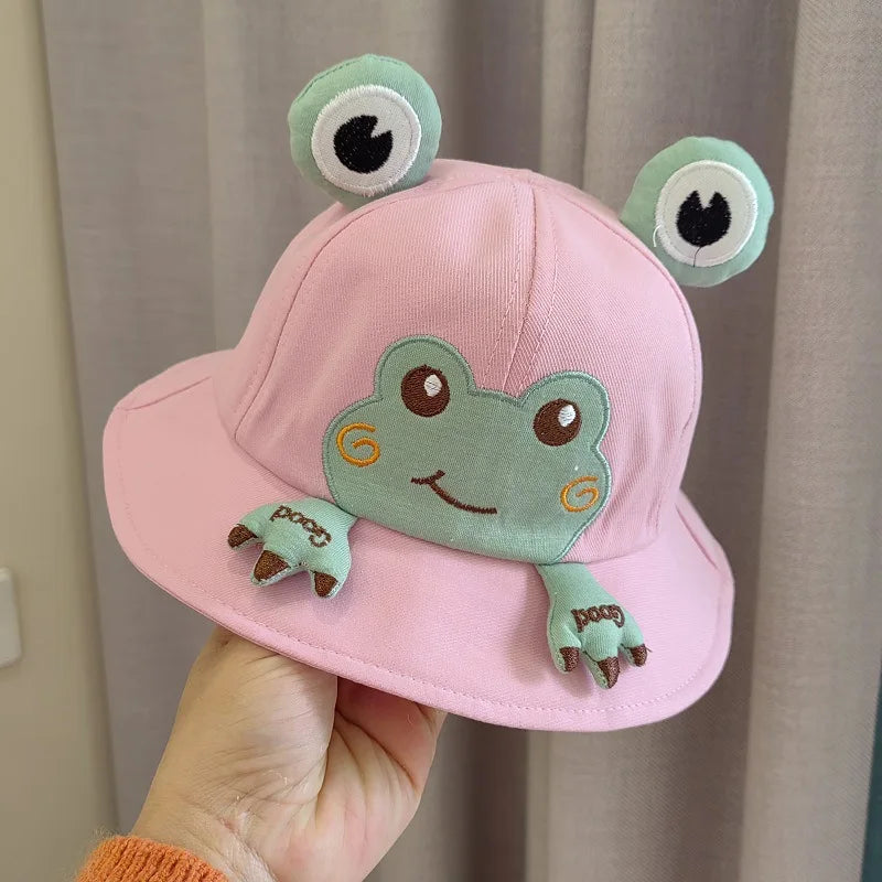 Cute Cotton Baby Bucket Hat for Kids Summer Outdoor Fun