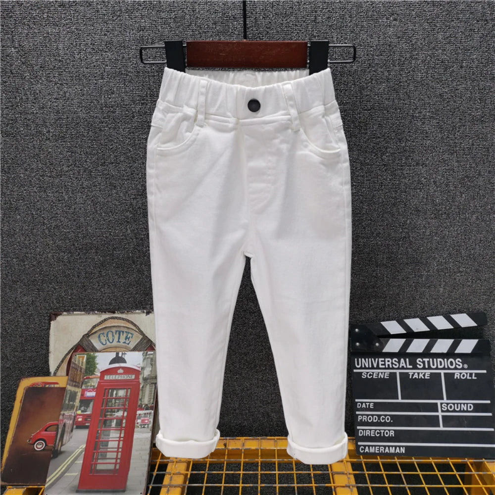 Boys and Girls Casual Pants in Solid Color for Ages 2-8