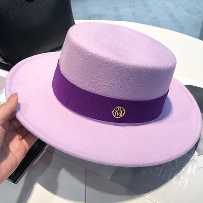 Elegant Women's Fedora Hat with Ribbon for Spring and Autumn