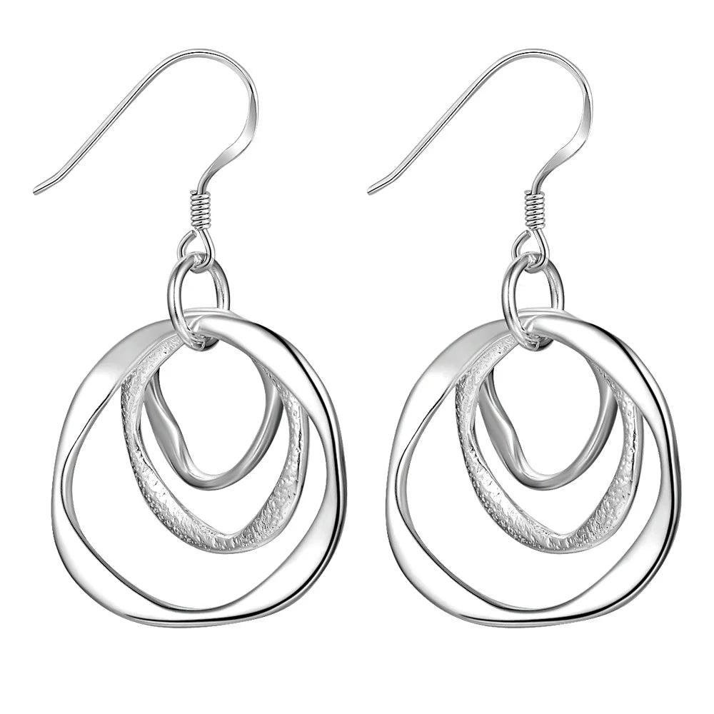 Elegant 925 Sterling Silver Stud Earrings for Women