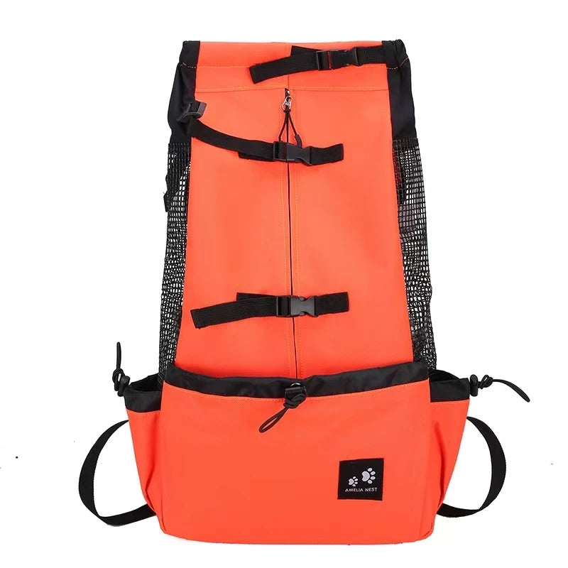 Durable Adjustable Nylon Pet Carrier Backpack for Medium Dogs