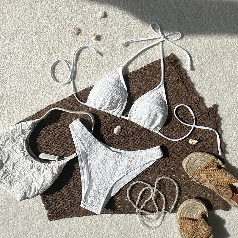 MALEY LifeStyle Women's Bandeau Triangle Bikini Set for Beach