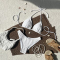 MALEY LifeStyle Women's Bandeau Triangle Bikini Set for Beach