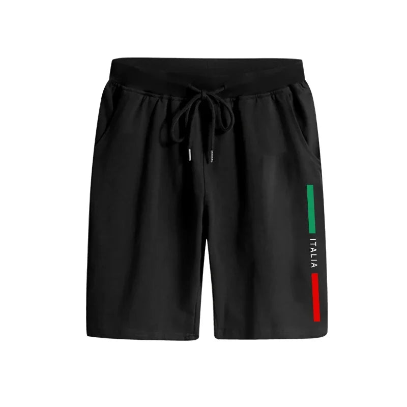 Men's Casual Polyester Tracksuit Tee and Shorts Set